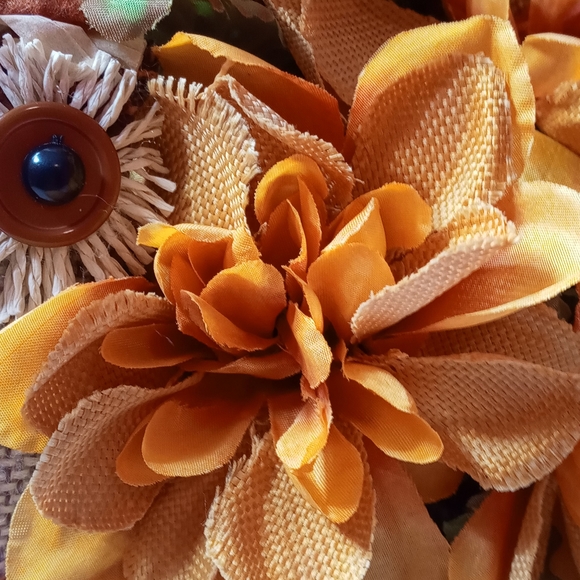 Handcrafted Silk & Burlap Flower Arrangement - Picture 5 of 12